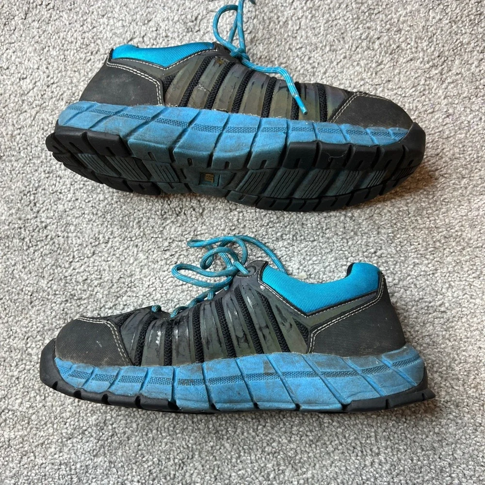 Caterpillar CAT shoes Mens 7 Work Blue Black‎ Sneaker ergo composite toe